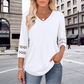 🌞Zomeruitverkoop 50% KORTING🔥Dames casual top met V-hals en 3/4 mouwen
