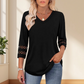 🌞Zomeruitverkoop 50% KORTING🔥Dames casual top met V-hals en 3/4 mouwen