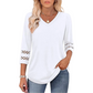 🌞Zomeruitverkoop 50% KORTING🔥Dames casual top met V-hals en 3/4 mouwen