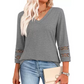 🌞Zomeruitverkoop 50% KORTING🔥Dames casual top met V-hals en 3/4 mouwen